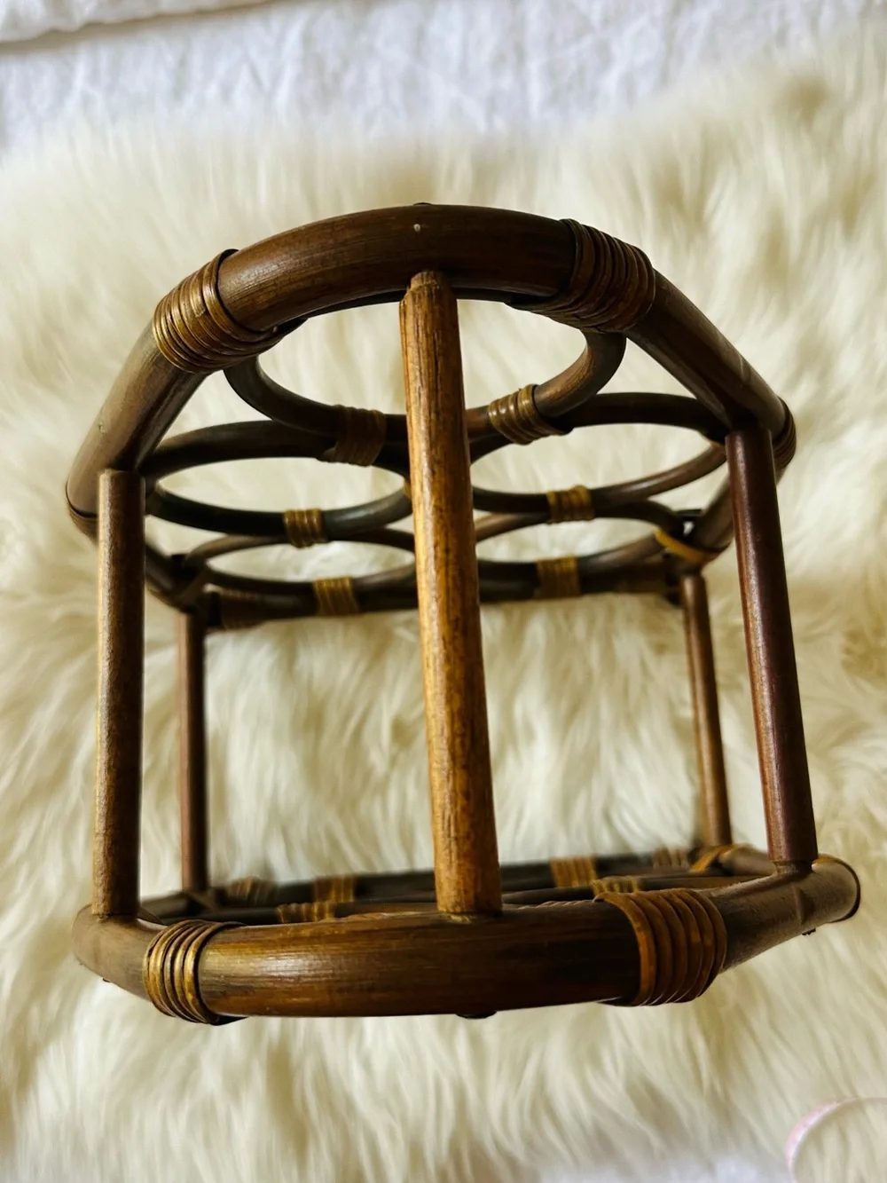 Vintage Bamboo Wine Holder
